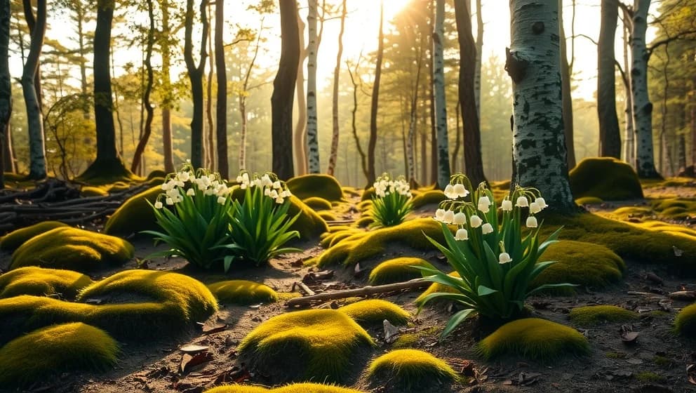 Kung liljekonvalje av dungen väckte till liv