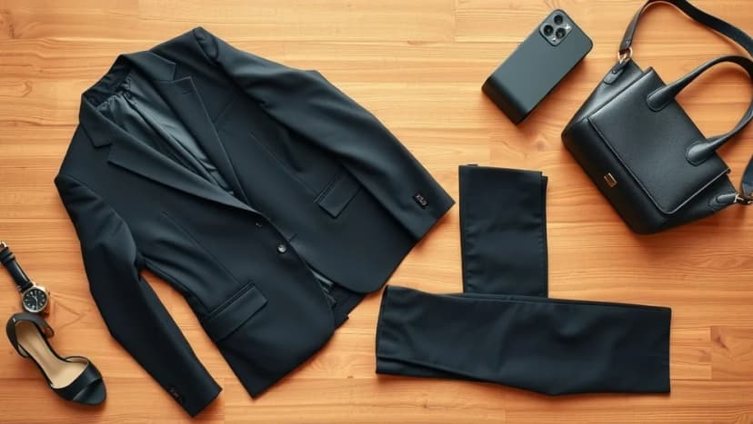 Mörk kostym klädkod för dam